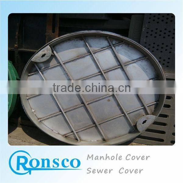 Round manhole cover with stainless steel material