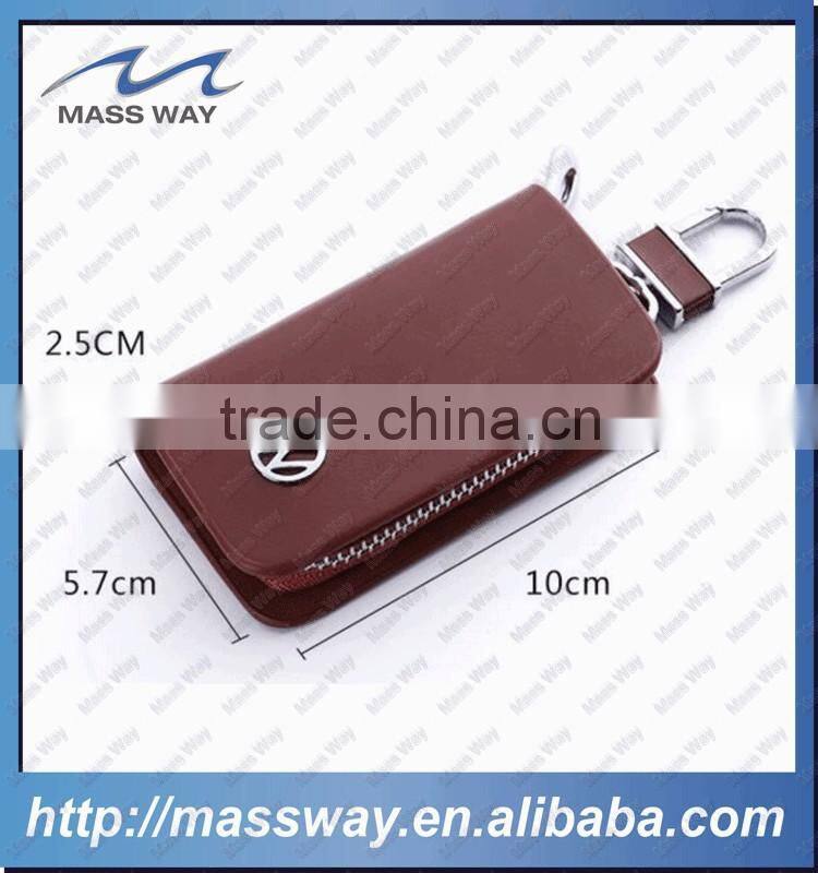 high grade custom men fashion fine genuine leather key wallet