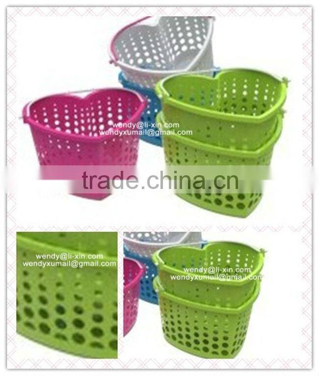 Plastic storage basket/Handle basket/Mini baskets/Sundries Basket/Heart Shaped basket/small basket/kid basket/Single handle