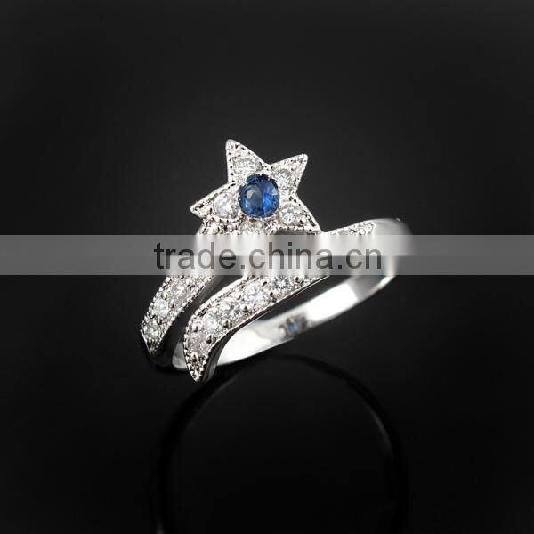 2015 factory new fashion 925 silver china cz rings