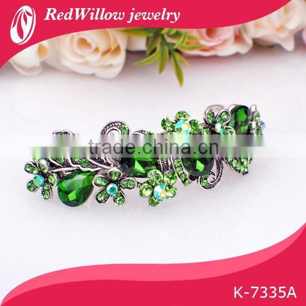 2016 New popular crystal flower hair barrettes for ladies