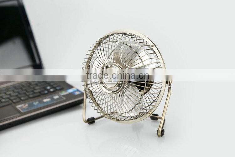 Mini fan usb 6 inch fan bronze plating premium quality office supplies in summer