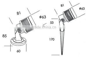 China supplier high bright LED terrace garden light