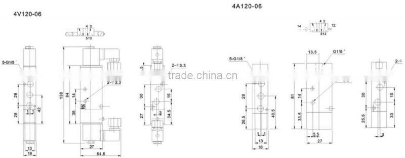 4V100 Series Solenoid Valve 4V120-06