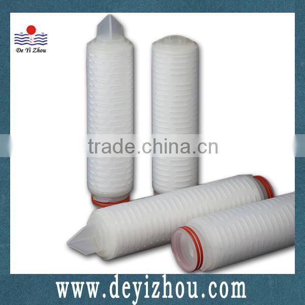 Multi layer polypropylene membrane liquid pleated filter element