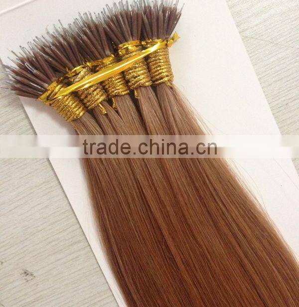 Double Drawn Nano Keratin Protein Hair Wholesale Brazilian Nano Ring Hair Extensions