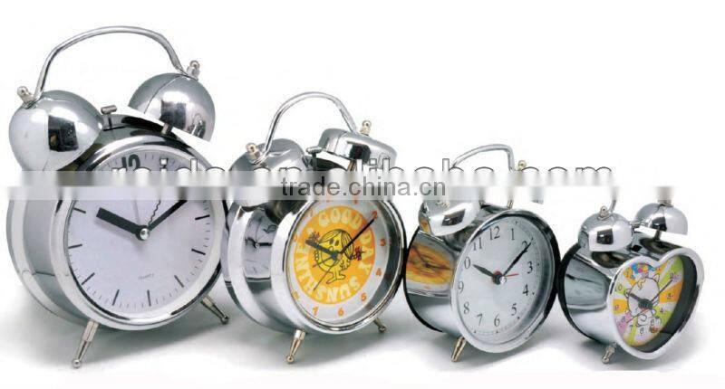 2013 new products metal desk/table twin bell /double bell alarm clock for promotion/retail