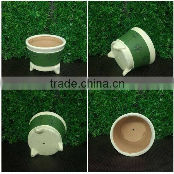 2016 New DIY Indoor Decor Small ceramic Glazed Pottery Planter, Bonsai Pots