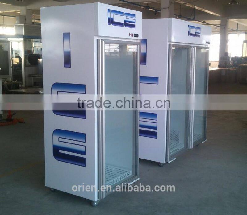 Indoor ice merchandiser (Bagged ice freezer)