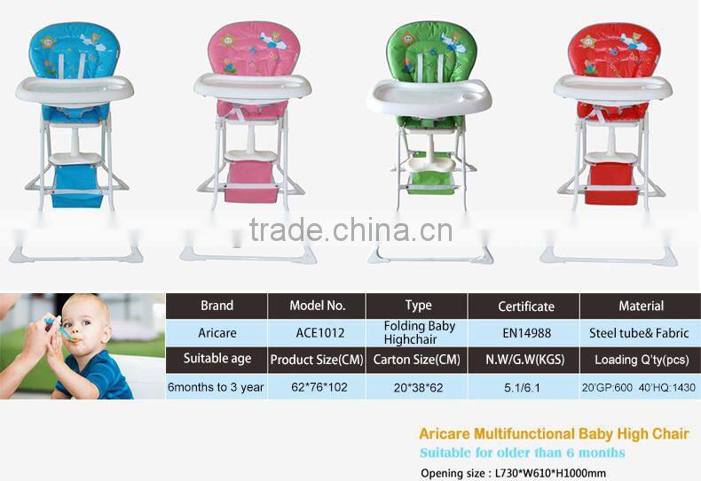 Baby dinging chair with large tray