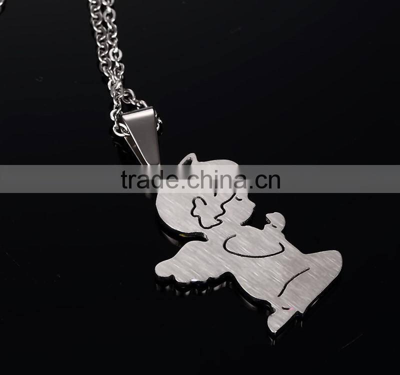 Sweet Heart Small Angel Prayer necklaces Double Colors Couple Necklace Choker For Lovers