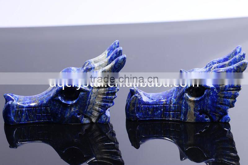 Donghai natural quartz crystal lapis lazuli dragon head shape