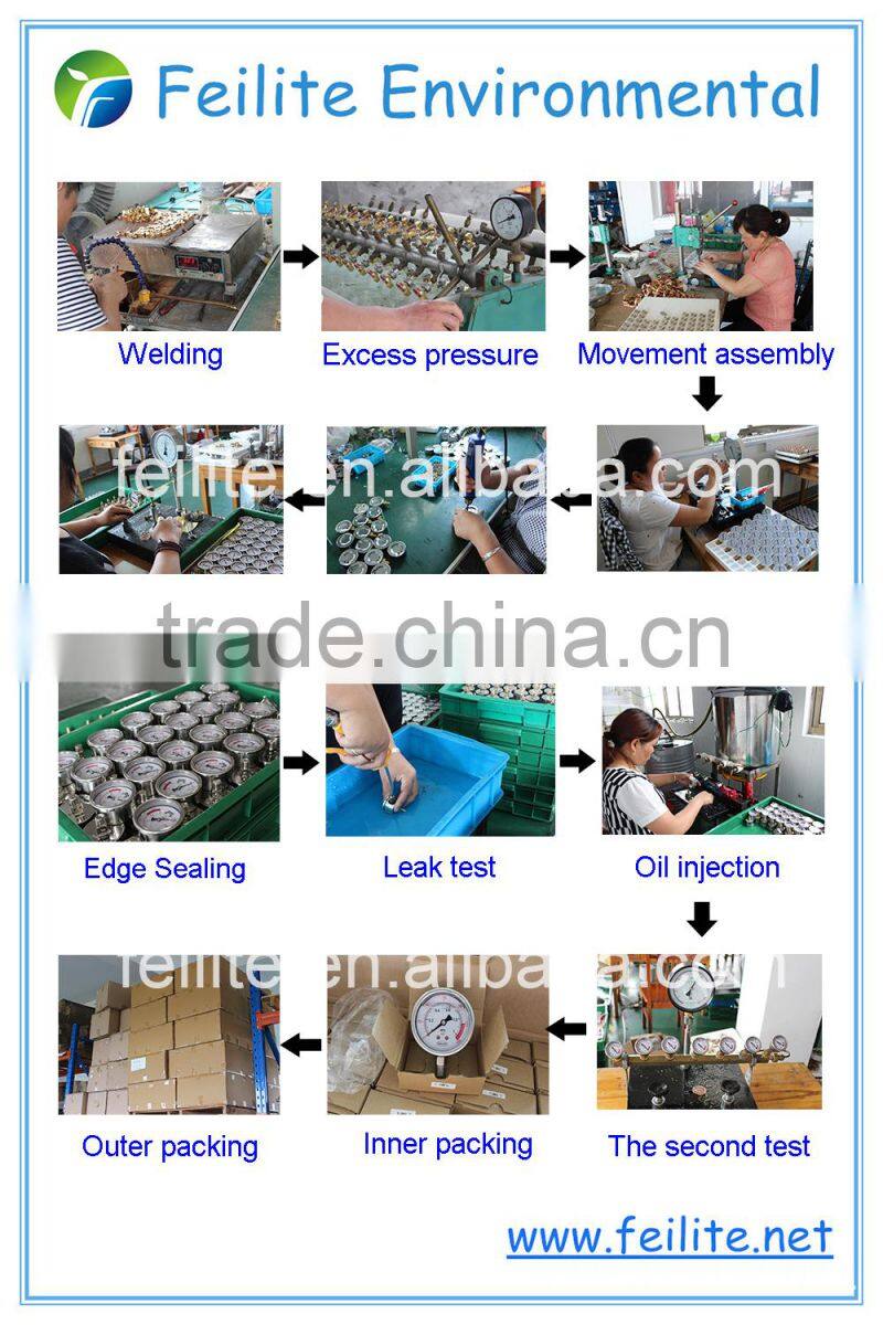 All stainless steel Liquid Filled pressure gauge