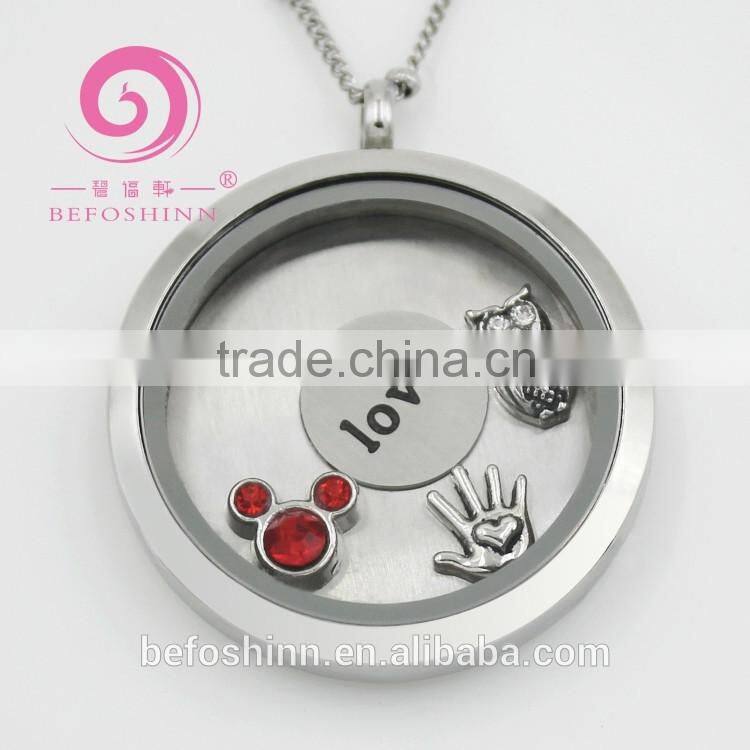Hundreds of floating locket charms stainless steel necklaces & pendants