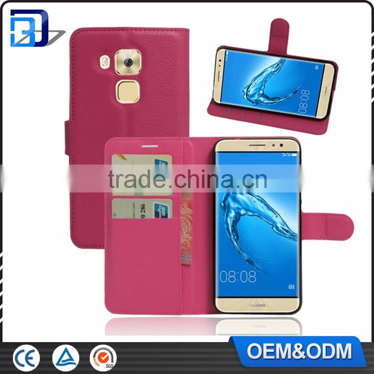 For Huawei G9 Leather Case, Litchi Skin Wallet Leather Flip Case Cover For Huawei G9 With Stand Card Slots Paypal Accept