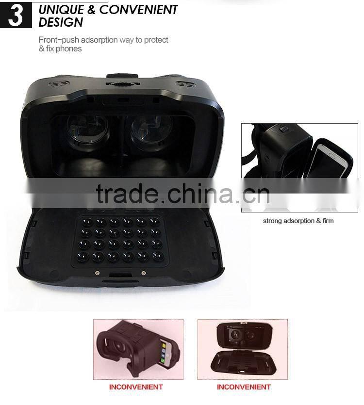 2016 Google cardboard VR BOX 2.0 Version 2 VR Virtual Reality Glasses + Smart Bluetooth Remote Control
