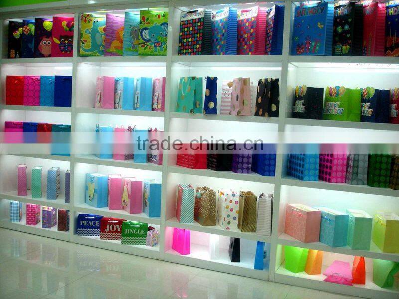 2017 newly paper gift bag with love,paper handle with bowknot shopping bag