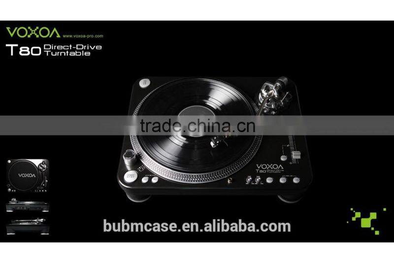 VOXOA DJ Turntable T80 dj equipment high torque vinyl turntable