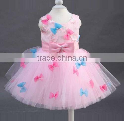 Summer Hot Sale Bows Girls Dress Birthday Bows Girls Dress