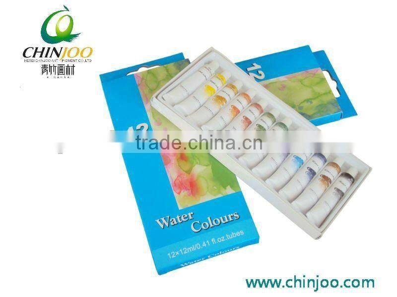 12 Colors 12ml Students' Water Paint Set