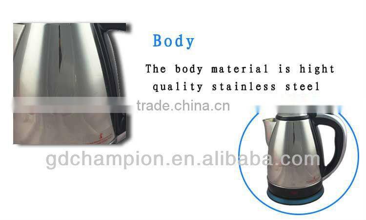 electric fast best stainless steel kettle kitchen home appliance 1.8L used stainless steel appliances