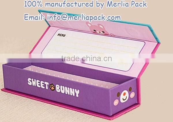 2016 Popular Stationery Paper Box Single Layer Pencil Cardboard Square Box