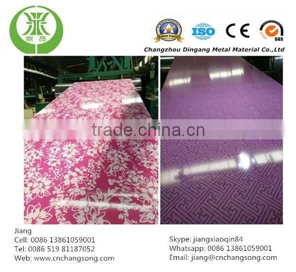 Flower Color Coated Steel Coil-galvanized steel