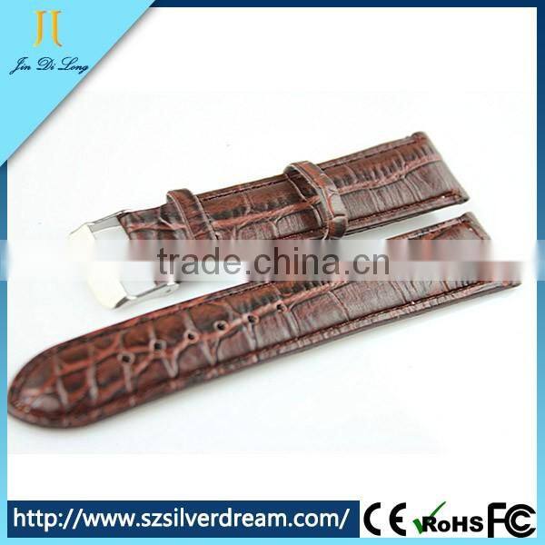 Fashionable pattern high quality pu leather watchstrap wrist watch band for luxury watch