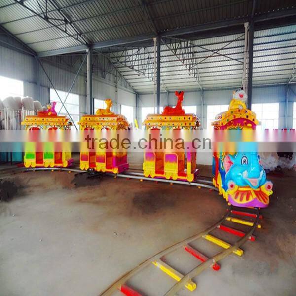 2016 New Product Used Amusement Park Rides Elephant Track Train For Kids / Adults