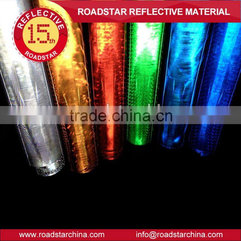 2016 Hotsale colorful Prism reflective PVC roll for sewing on clothes