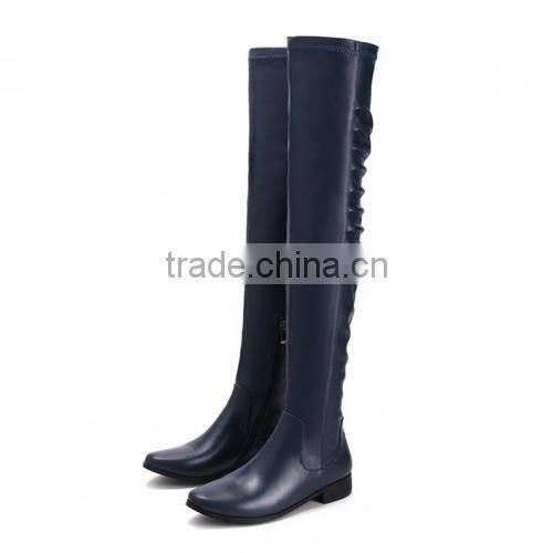 2016 sexy women ladies winter black suede over knee boots CP6893