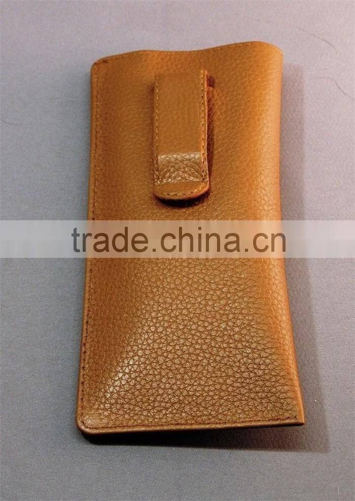 Customized design Premium Leather Eyeglass /Personlized Glasses Case with CLIP
