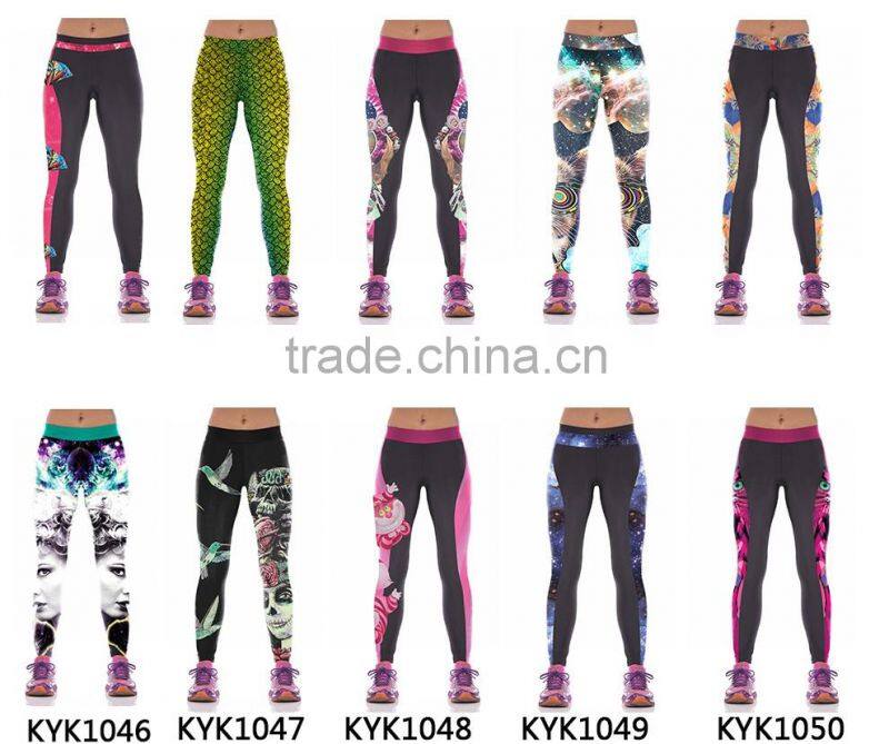 Fashion Yoga Pants High Elastic Sports Trousers Fitness Running Woman Leggings