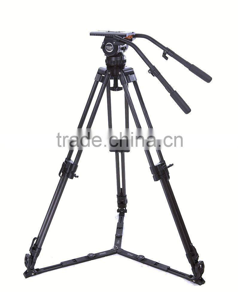 Professional video camera tripod secced Reach Plus 4 tripod with pan bar and ground spreader loading 32kg