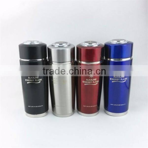 Reusable alkaline water bottle with alkaline filter
