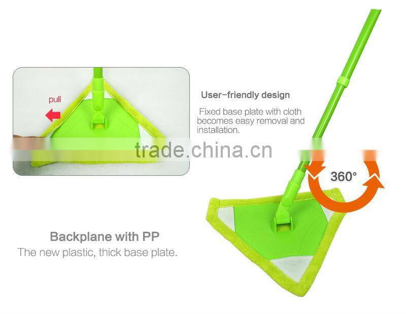 New Triangle Design Reusable Household Economic microfiber refill cleaning flat mop