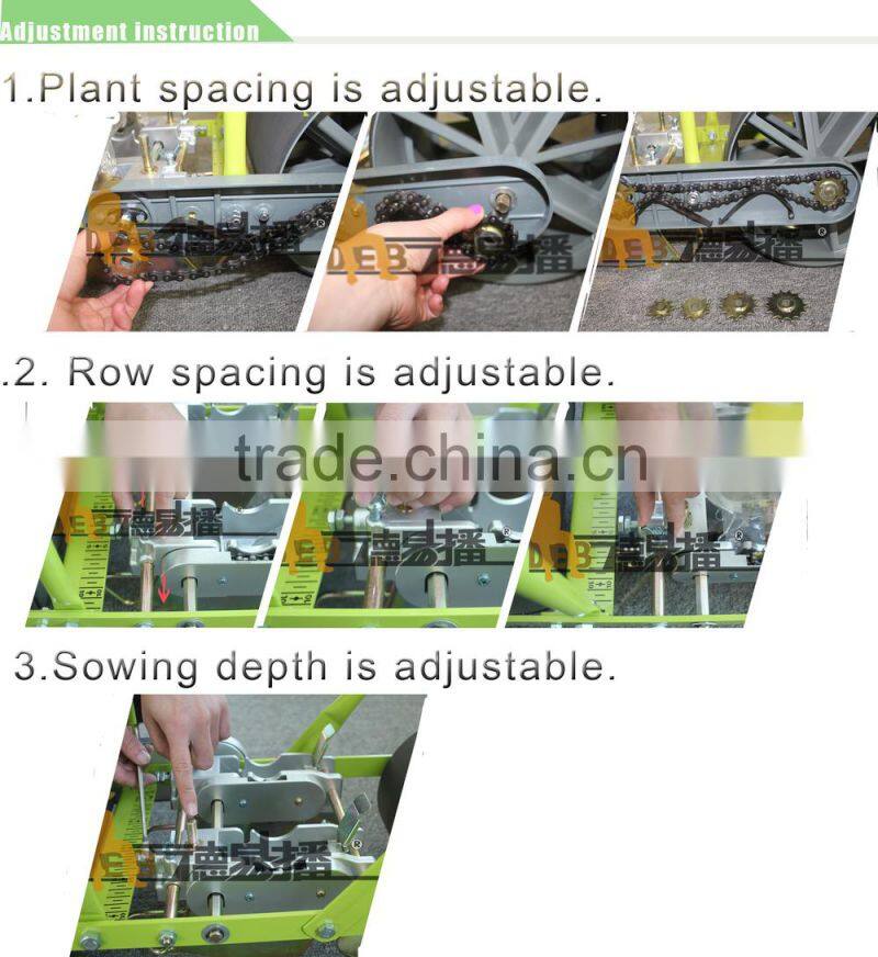 2 rows easy operated electric-driven vegetable planter for planting vegetable seeds