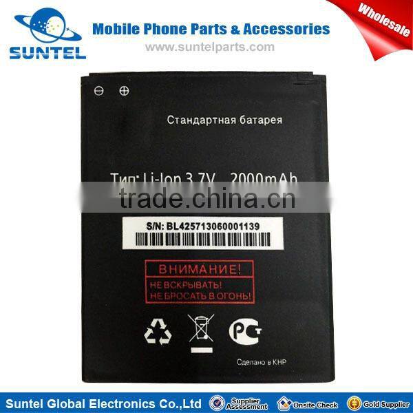 Alibaba china spare parts 3.7v 2000 mAH li-ion battery for fly BL4257