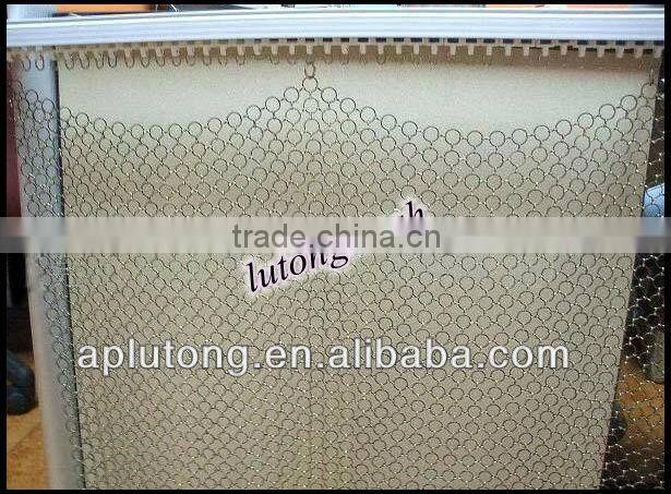 Decorative stainless screen ring mesh for room divider