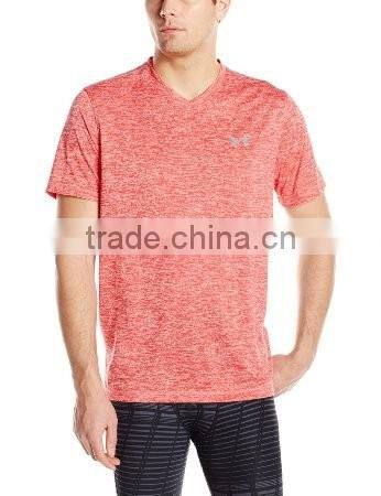 Wholesale Men's cotton spandex V Neck T -Shirt