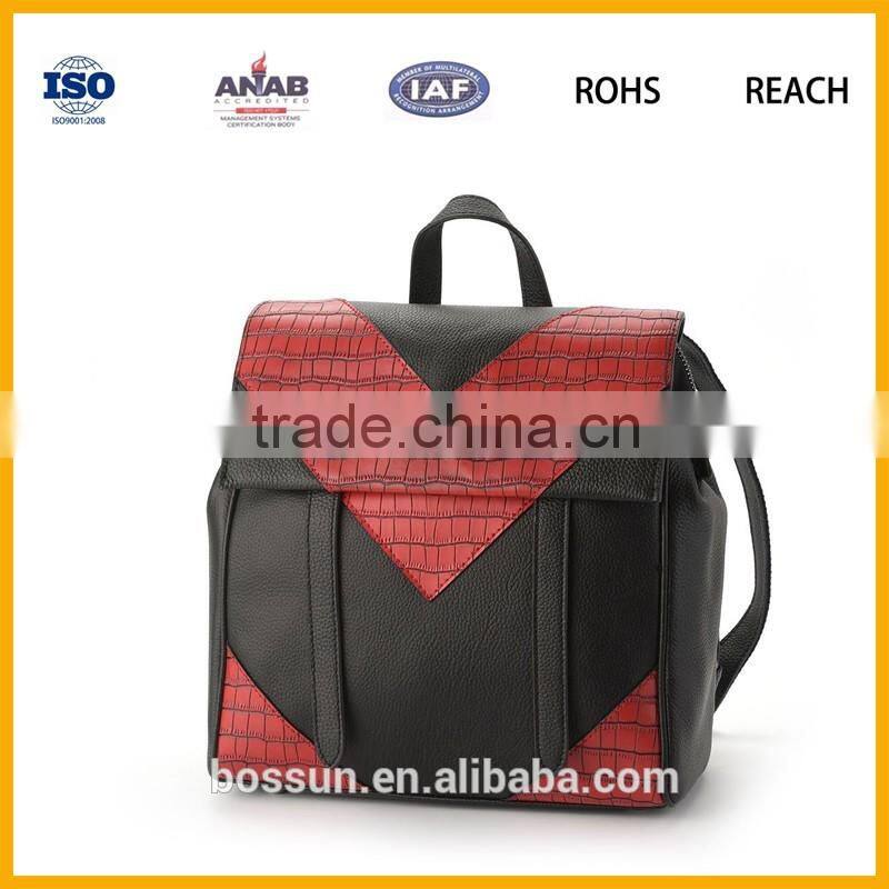 New PU Leather Backpack,18 inch promion backpack bag,school backpack bag