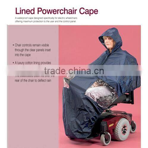 Cape Raincoat Reflective Tape Transparent Panel Powerchair Clothes Mobility Scooter Accessories