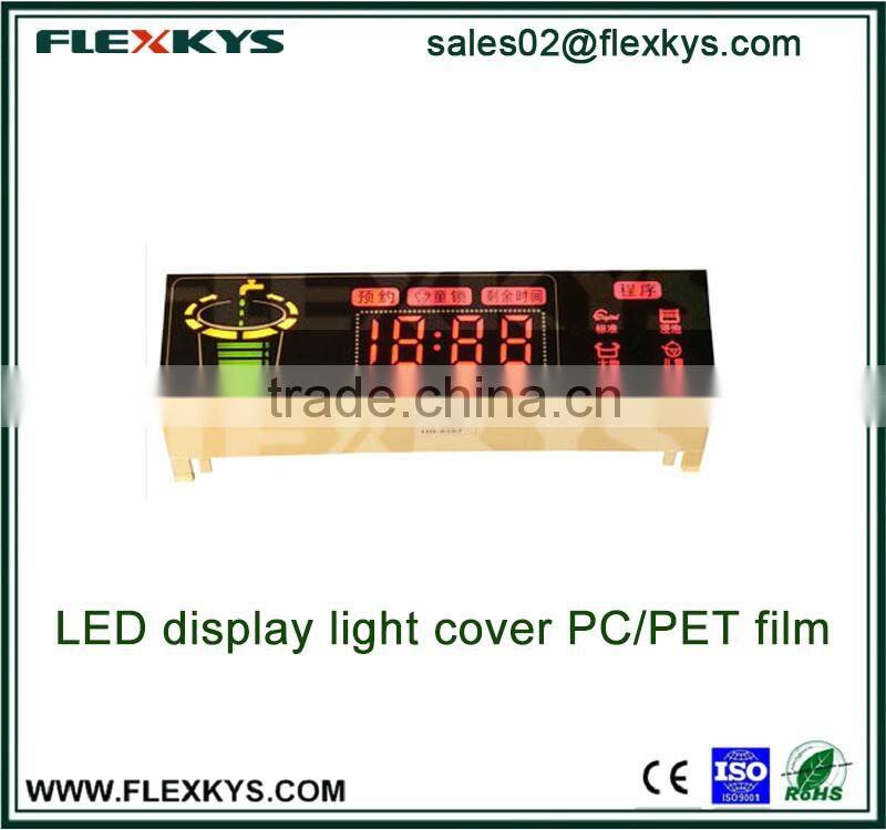 LED display module black resistant PC film that changes color