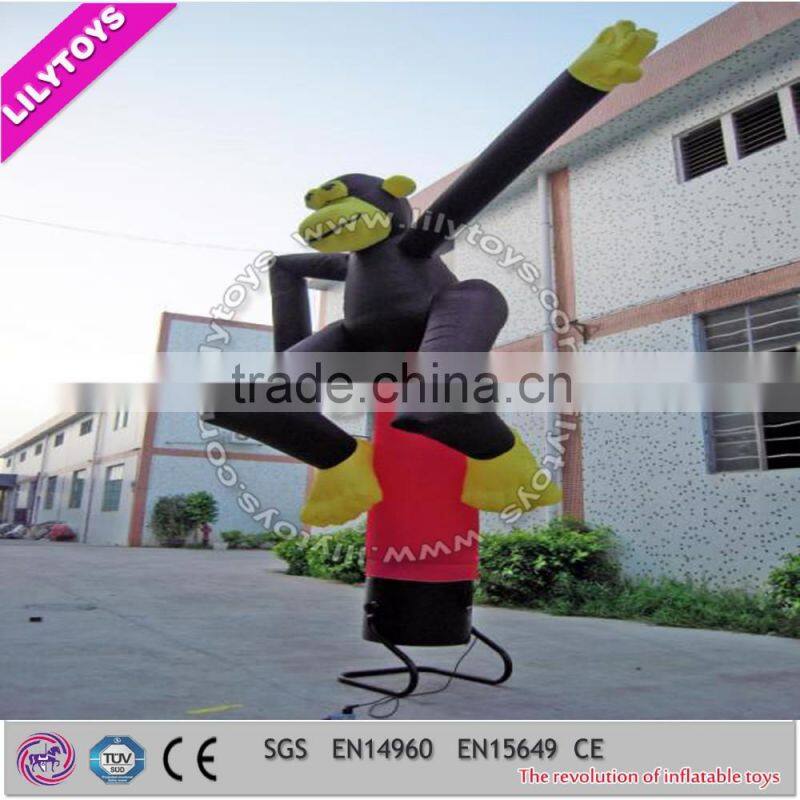 Latest technogy happy inflatable monkey tube sky dancer for hot sale