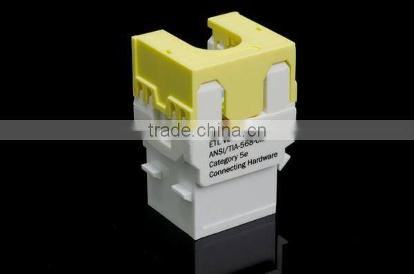 Network Solution RJ45 8P8C ETL 180 Degree UTP Super Cat 5e Modular Keystone Jack
