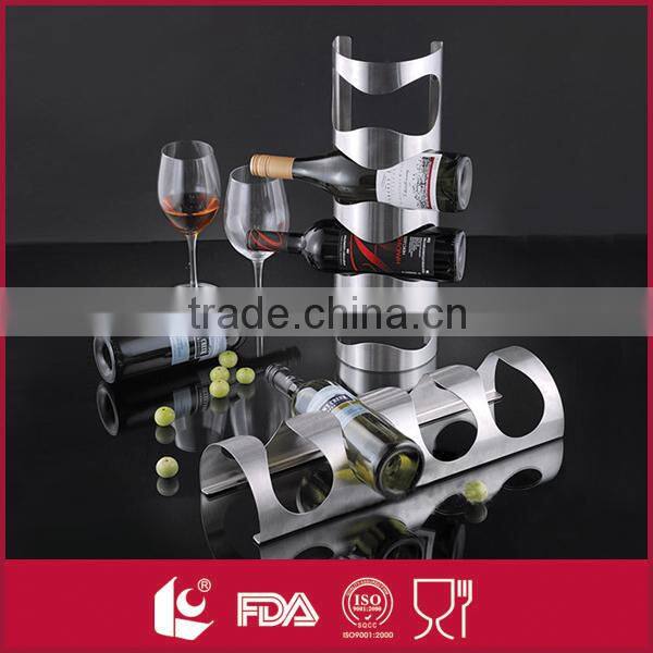 Attractive design single serving wine bottle display rack
