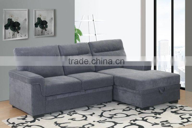 Factory price Corner sofabed with storage function and be a sofa