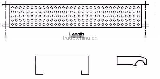 Q235 steel perforated scaffolding catwalk