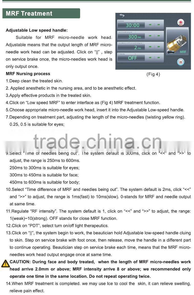 luxury wrinkle removal fractional rf laser/fractional rf microneedle