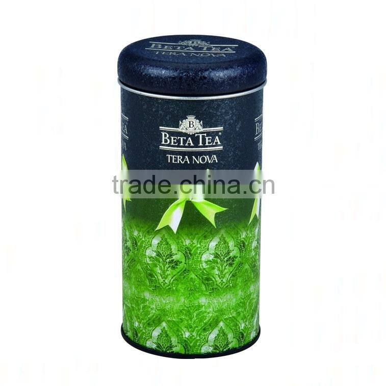 Guangdong factory high end tea coffee sugar use round tin can tin box